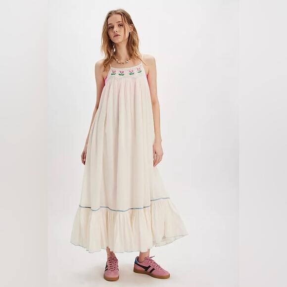 Free People Tip Toeing Tulip Midi Dress - Picture 3 of 10
